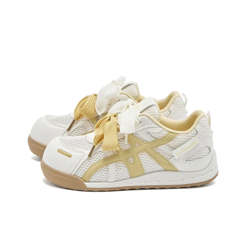La Chapelle Abrasion Resistant Low Top Casual Shoes Women's Beige Yellow-1
