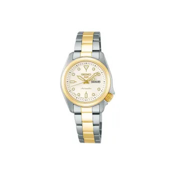 SEIKO SKX Collection Automatic Mechanical Movement Stainless Steel Strap Watch 28mm Women's Watch Gold Dial