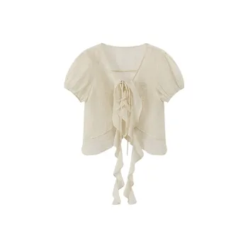 CHUU Chiffon Shirts Women's Light Yellow