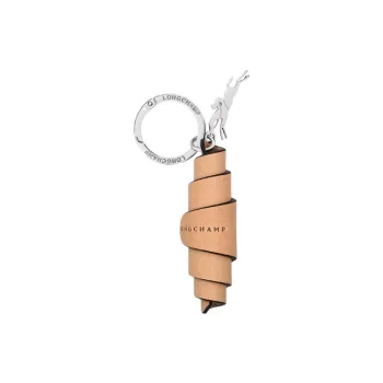 LONGCHAMP Cow Leather, Metal Keychains Women's Sand White