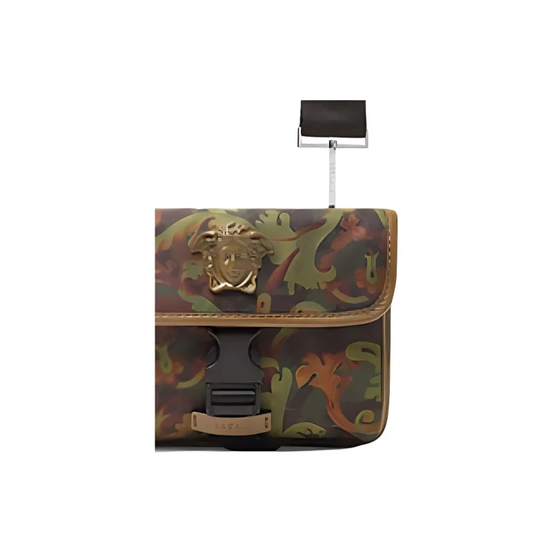 FANSIZHE VERSACE Nylon Crossbody Bag Small Size Men's Green Camouflage-4