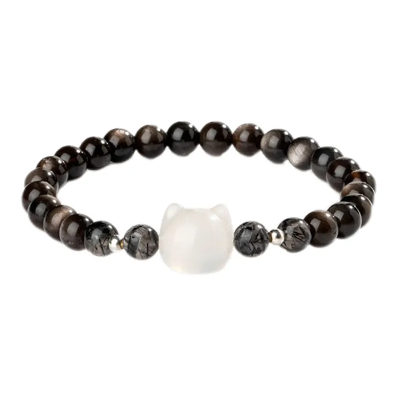 JIACUIYUN Obsidian Bracelets Women's-3