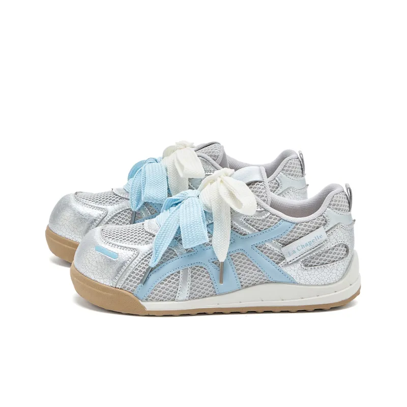 La Chapelle Abrasion Resistant Low Top Casual Shoes Women's Beige Blue-1