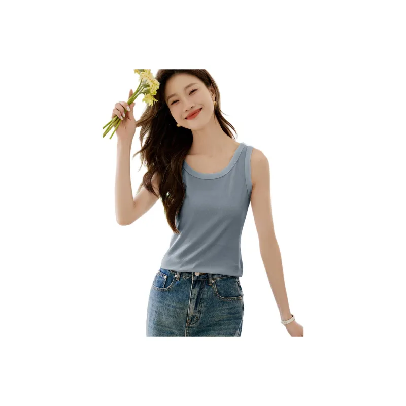 Mo Han Yi Mei Tank Tops Women's Blue-0