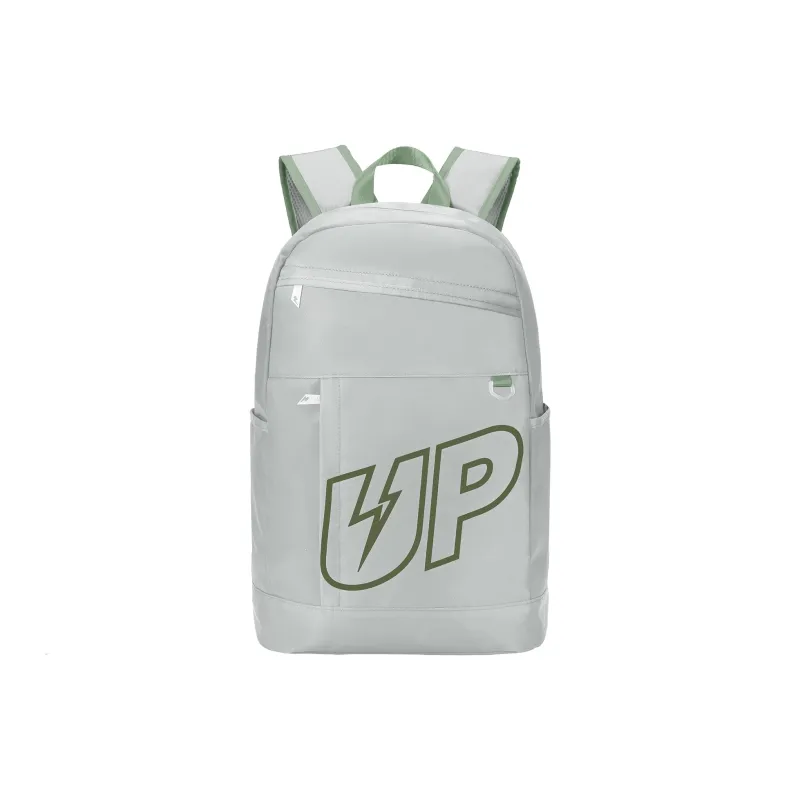TURN UP Polyester Backpack Unisex Gray-0