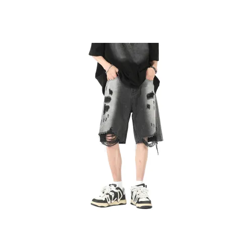 Fakeyoung Denim Shorts Unisex Black