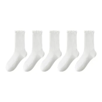 MIIOW Mid Calf Socks Women's 5 Pack