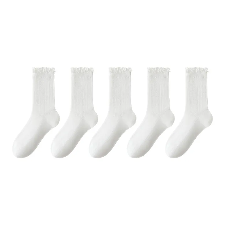 MIIOW Mid Calf Socks Women's 5 Pack-5