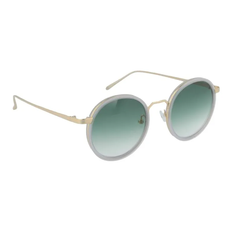 EPOS Metal Round Sunglasses Women's Gold-2