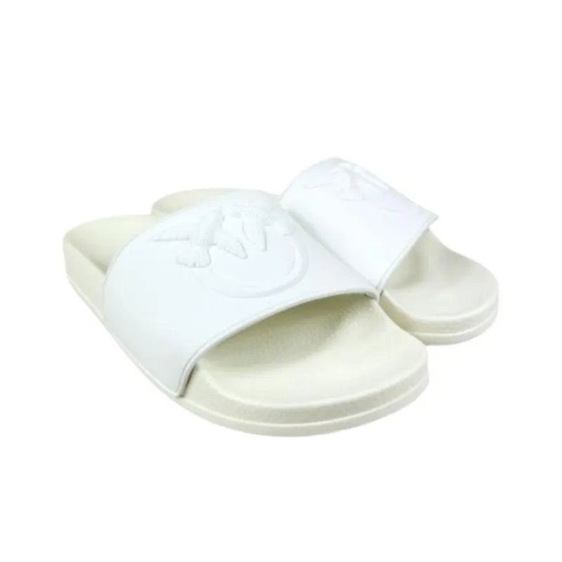 PINKO Abrasion Resistant Slide Slippers Women's White-2