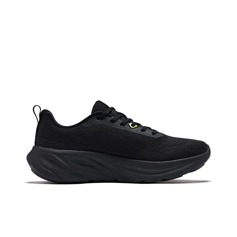 Erke Cushioning, Breathable, And Resilient Design Low Top Casual Running Shoes Men's Black-1