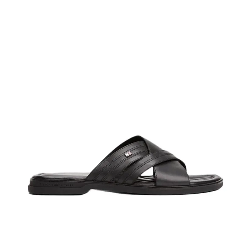 Tommy Hilfiger Rubber Sole Abrasion Resistant Slide Slippers Men's Black-1