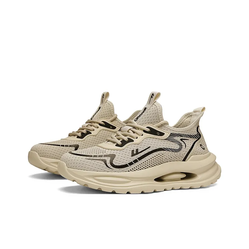 Warrior Abrasion Resistant Breathable Height Increasing Low Top Casual Running Shoes Men's-2