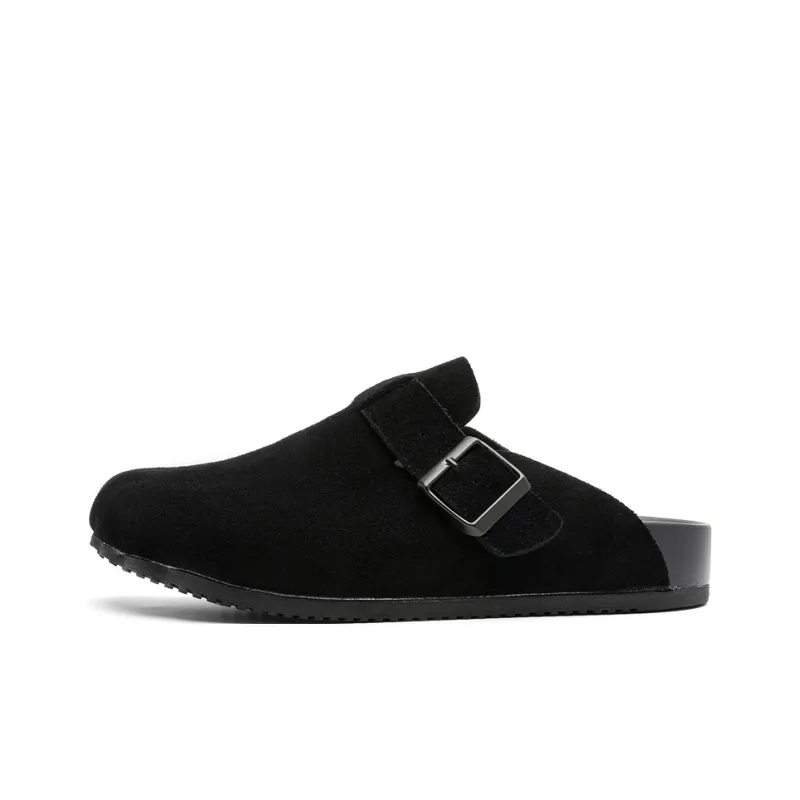 KUNGFUDEER Rubber Sole Abrasion Resistant Slip Resistant Closed Toe Slippers Men's-24