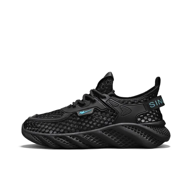 Binary Height Increasing, Abrasion Resistant, Lightweight, And Breathable Low Top Casual Shoes Men's Black-0