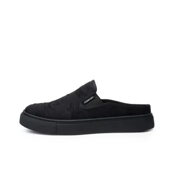 FED Rubber Sole Abrasion Resistant Slip Resistant Closed Toe Slippers Men's Black