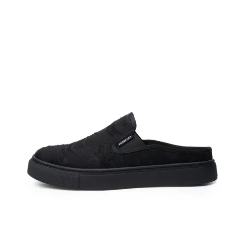 FED Rubber Sole Abrasion Resistant Slip Resistant Closed Toe Slippers Men's Black