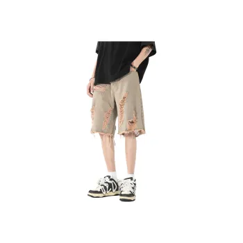 Fakeyoung Denim Shorts Unisex Yellow Mud