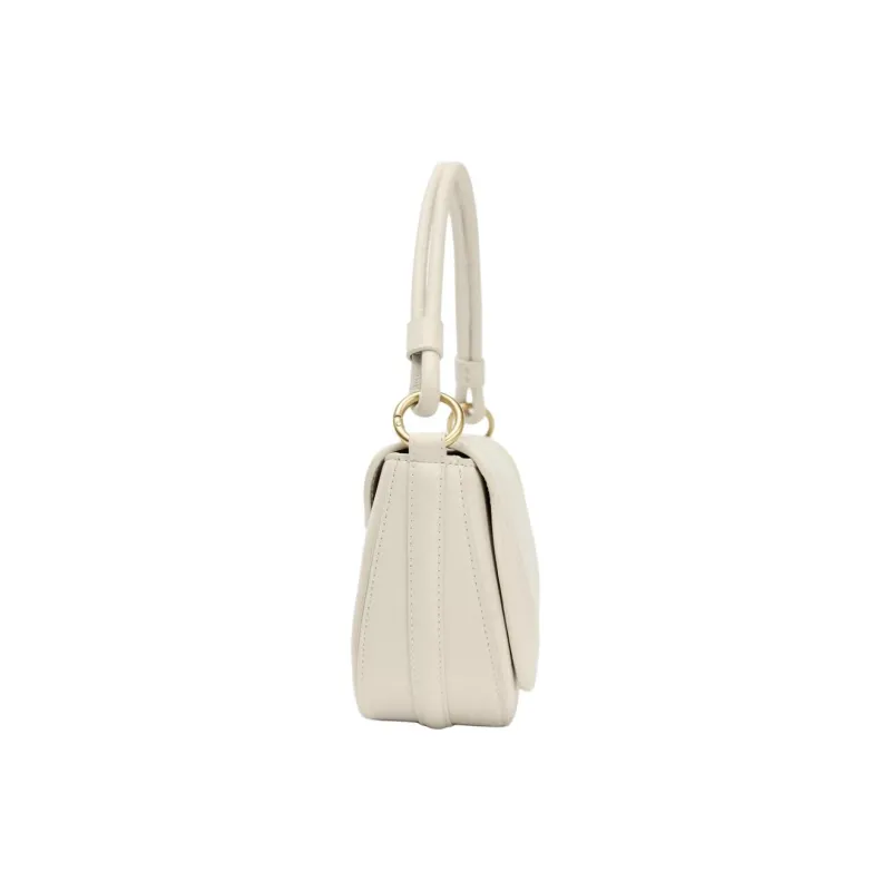 ZARA Polyurethane Shoulder Bag, Crossbody Bag, Handbag Women's Beige-1