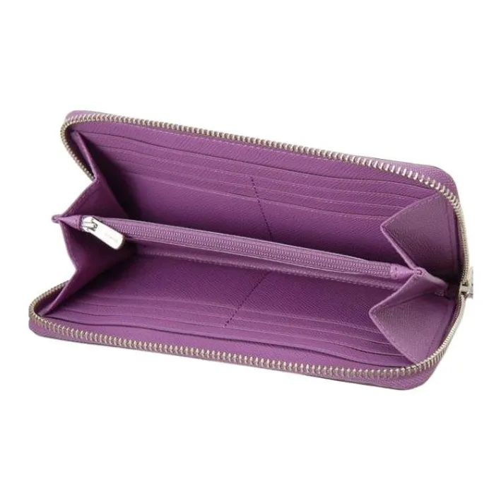 COACH Leather Wallet Trumpets Women's Purple-2