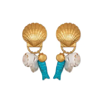 Jennifer Behr Steel Earrings Women's Blue