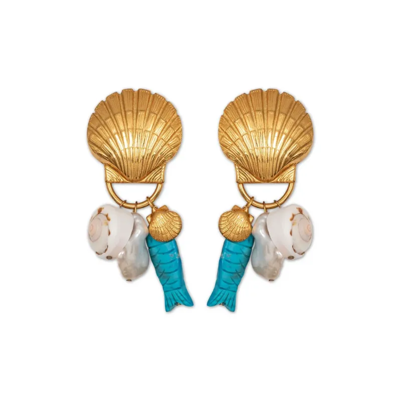 Jennifer Behr Steel Earrings Women's Blue-0