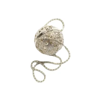 CHANEL Metal With Rhinestone Evening Bag Shoulder Bag Women's Gold