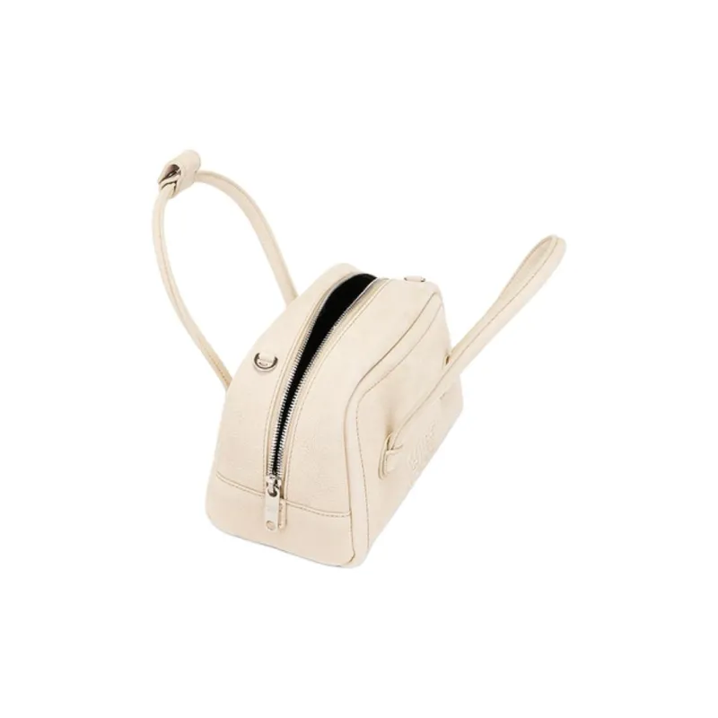MARGESHERWOOD Nubuck Leather One Shoulder Handbag Mini Women's Ecru-4