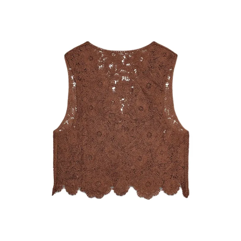 ZARA Tank Tops Women's Light Brown-1