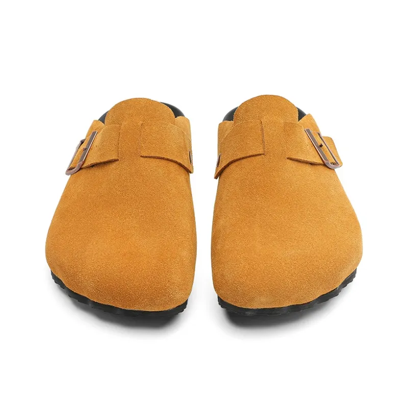 KUNGFUDEER Rubber Sole Abrasion Resistant Slip Resistant Closed Toe Slippers Men's-21