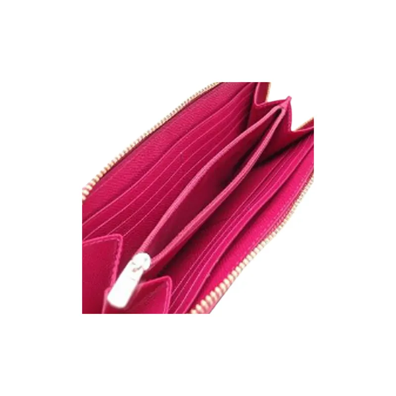 COACH Leather Wallet Trumpets Women's Bright Pink-2