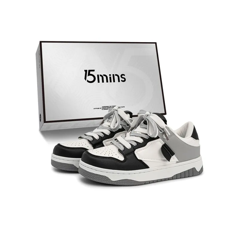 15 MINS Shock Absorbers With Slip Resistant Features Low Top Skateboard Shoes Unisex-6