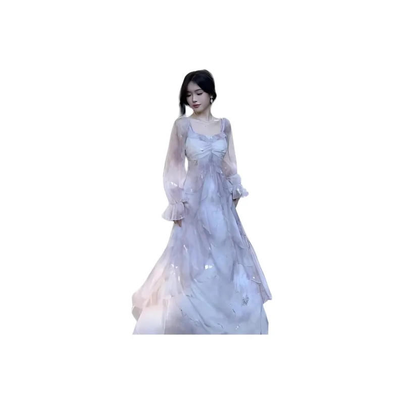 Mu Xiao Xin Long Sleeved Dress Women's-0