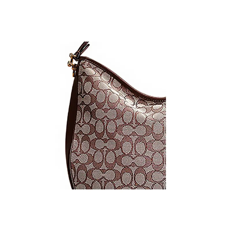COACH Tabby Jacquard Fabric With Leather Hobo Bag, Shoulder Bag, Crossbody Bag, Handbag Tubas Women's Gray-2