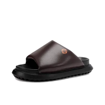 Voguhomme Slide Slippers Men Burgundy