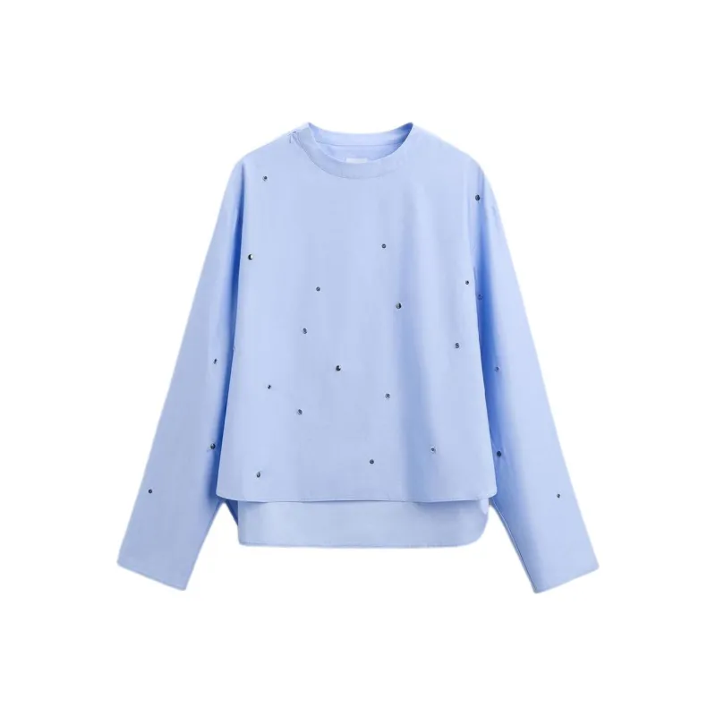 ZARA Shirts Men Light Blue-0