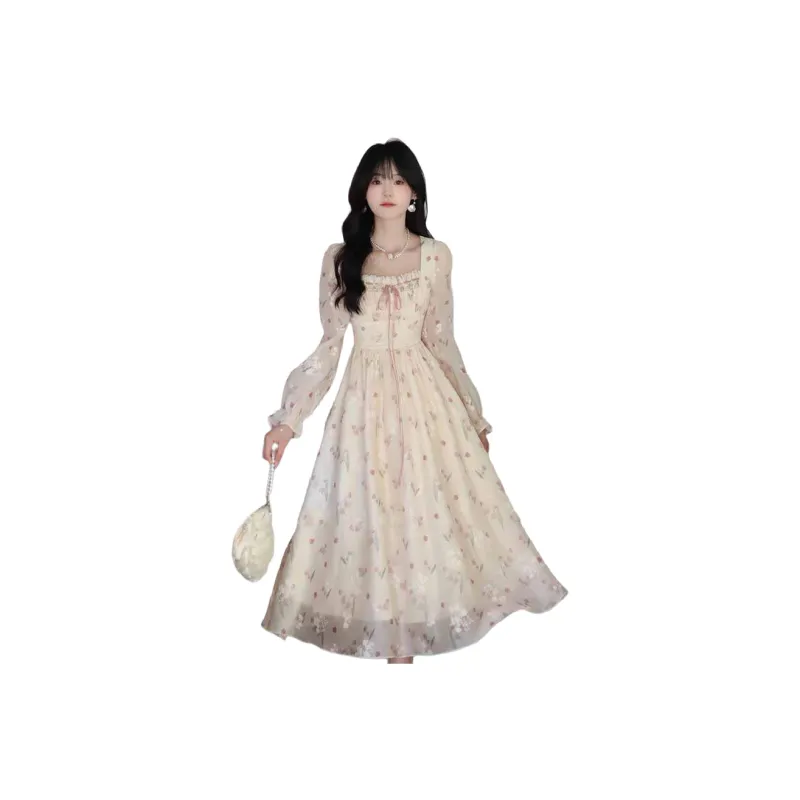Mu Xiao Xin Long Sleeved Dress Women's-0