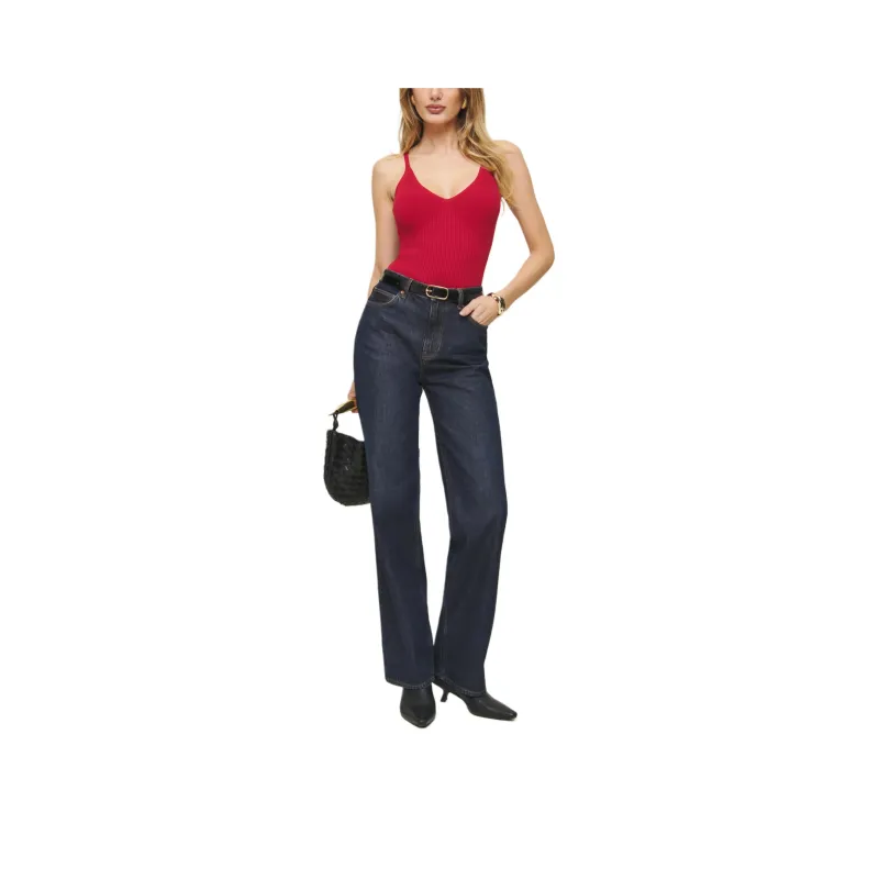 REFORMATION Peony Ribbed Sweater Tank Camisole Women's-0