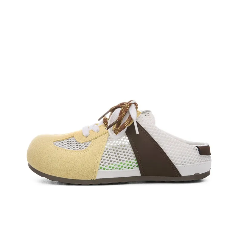The New Age Family Closed Toe Slippers Women's Yellow Brown-0