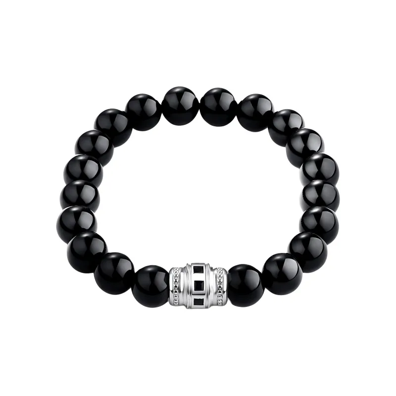 FANCI Natural Obsidian Jade Bracelets Men's-8