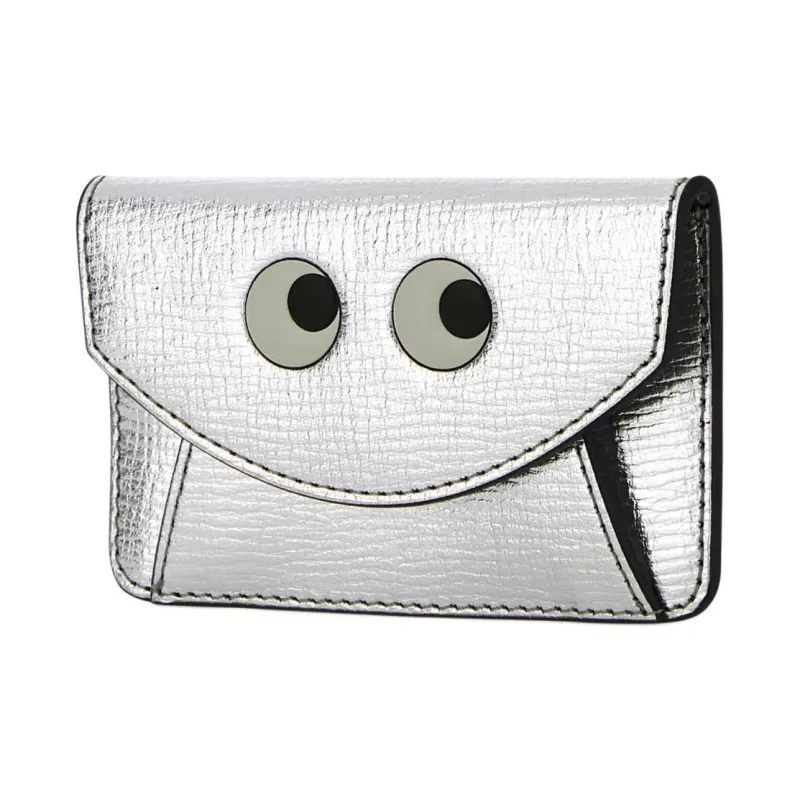 Anya Hindmarch Leather Card Holder Women's Silver-1