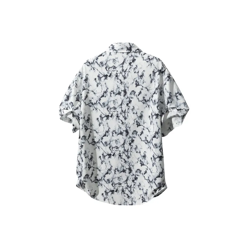 HOKLV Shirts Unisex Snow Mountain Ink Shadow-1