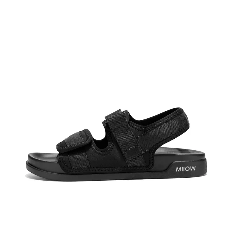 MIIOW Beach Sandals Men Black/Sand-0