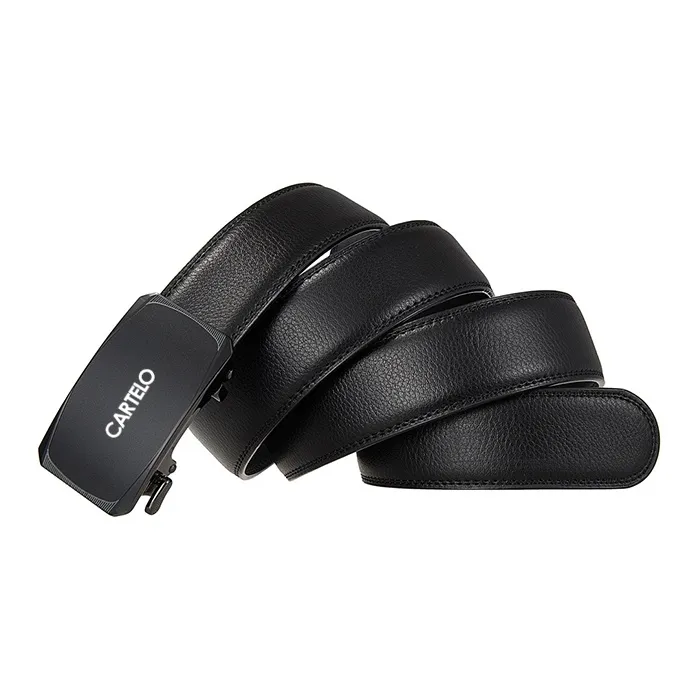 CARTELO Cow Split Leather Belts Men's Width 3.5CM-2