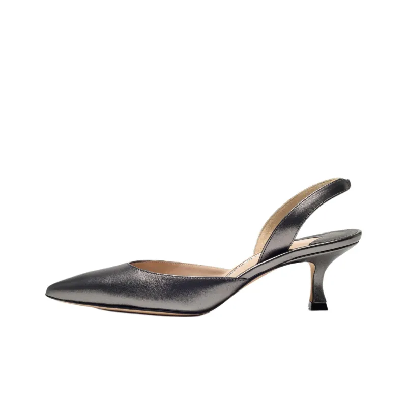 MANOLO BLAHNIK Carolyne Slim Heel High Heels 5cm Women's Silver-0