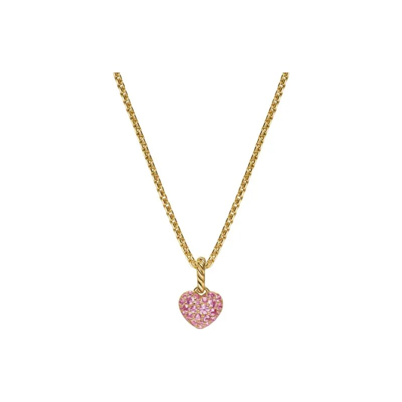 David Yurman 18K Gold Petite Pavé© Sapphire Necklace-0