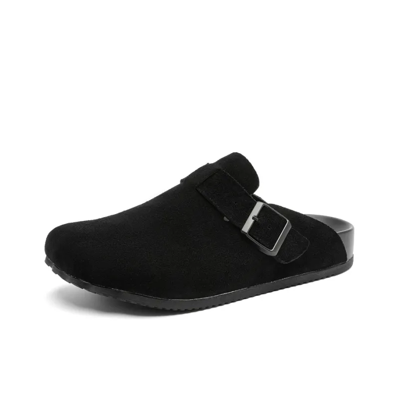 KUNGFUDEER Rubber Sole Abrasion Resistant Slip Resistant Closed Toe Slippers Men's-25