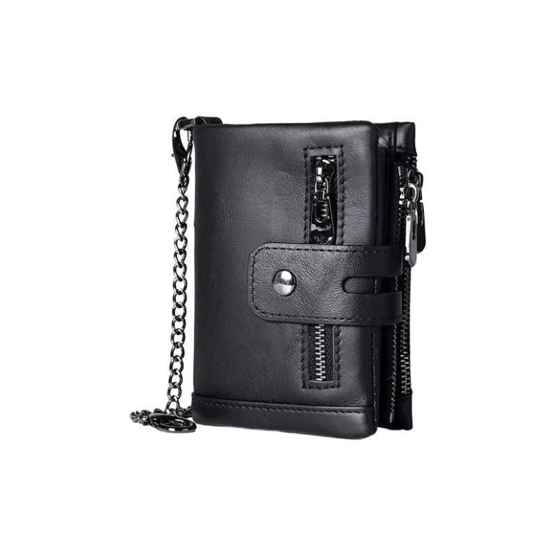 Yalu Cow Leather Wallet Unisex Black/Coffee/Brown/Red/Royal Blue/Green-0