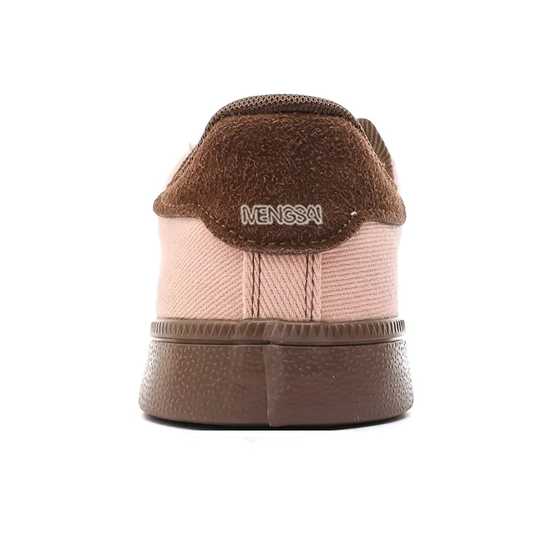 Mengsai Non slip Lightweight Low Top Canvas Shoes Women's Pink-3