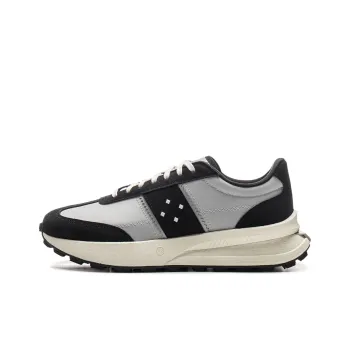 LiNing Lightweight Boat Abrasion Resistant Breathable Low Top Casual Shoes Unisex Black Gray